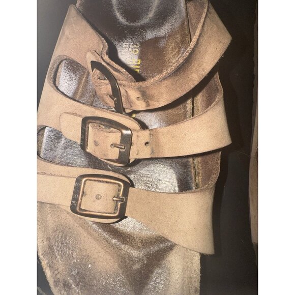 Birkenstock 39 Women’s Sandals 3 Strap Style Size 8 Fair Condition Shoes - Picture 2 of 5